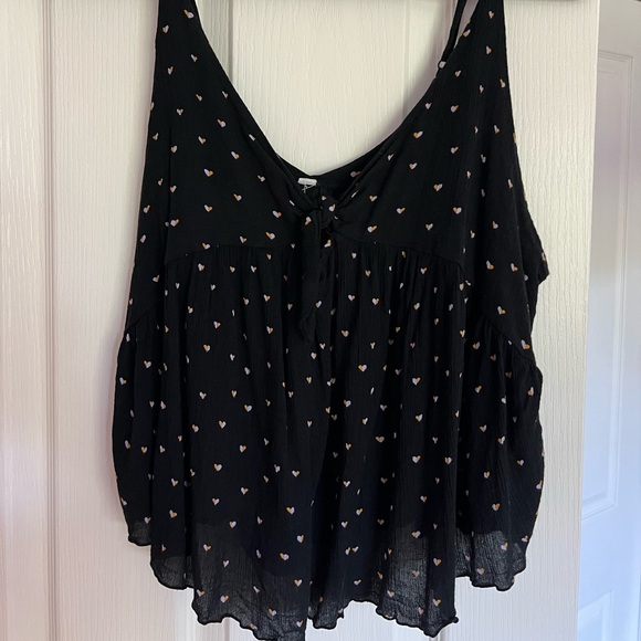 Free People Intimately Riviera Romance Tie Cami Tank Top - black, size S/M - Picture 2 of 3